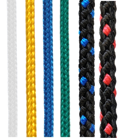 Lana a šňůry z PPV - pletené bez jádra